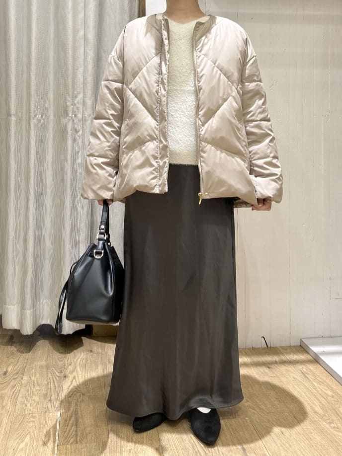 ga_riさんの「THE SHOP TK｜きれいめにもカジュアルにも ノーカラーキルトジャケット」を使ったコーディネート