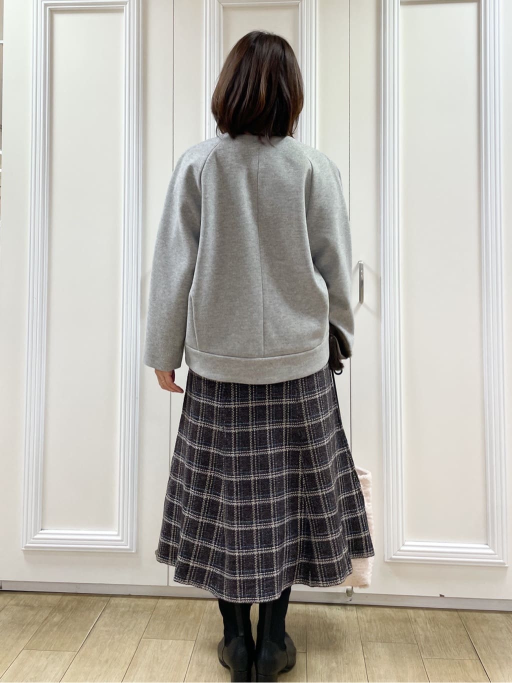 めいさんの「Reflect｜【ゆったりシルエット】ジャージメルトンコクーンジャケット」を使ったコーディネート