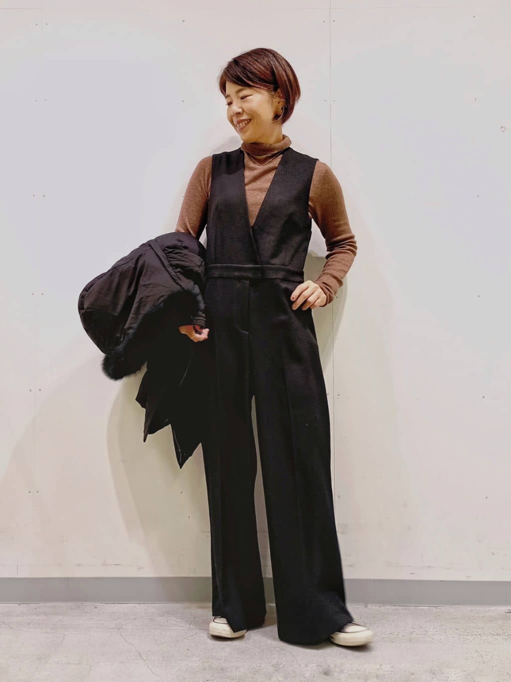 Kさんの「INDIVI｜【名品／撥水／抗菌防臭】ショート丈リサイクルダウンコート」を使ったコーディネート
