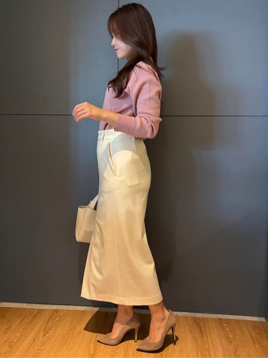 MISAKIさんの「COUP DE CHANCE｜【手洗い可】ラメ混ニットトップス」を使ったコーディネート