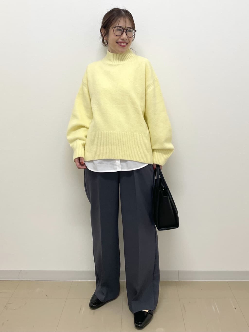 Akiさんの「OPAQUE.CLIP｜ふわふわハイネックニット【洗濯機OK】」を使ったコーディネート