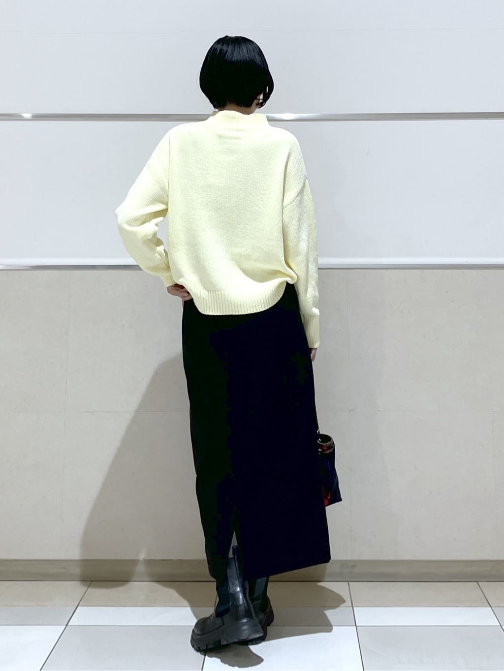 eriko さんの「Dessin｜【洗える】ハイネックベロアモールニット」を使ったコーディネート