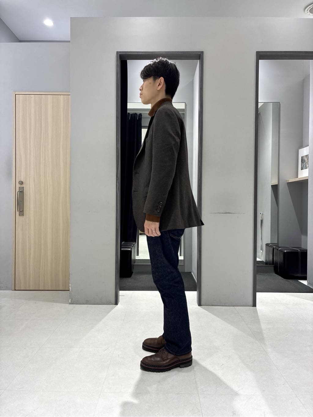 わいずみさんの「TAKEO KIKUCHI｜【None Of Stress】アクティブジャージ 千鳥 ジャケット」を使ったコーディネート