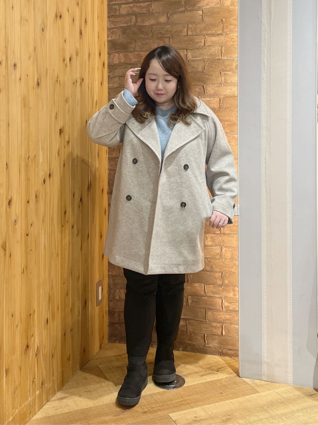 Risaさんの「SHOO･LA･RUE｜【高レビュー/洗濯機可/SS-LL】あったか裏起毛 のびのびストレッチ テーパードパンツ」を使ったコーディネート