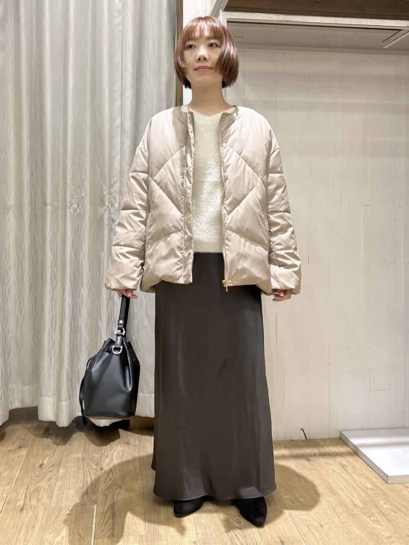 ga_riさんの「THE SHOP TK｜きれいめにもカジュアルにも ノーカラーキルトジャケット」を使ったコーディネート