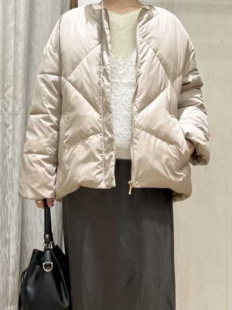 ga_riさんの「THE SHOP TK｜きれいめにもカジュアルにも ノーカラーキルトジャケット」を使ったコーディネート