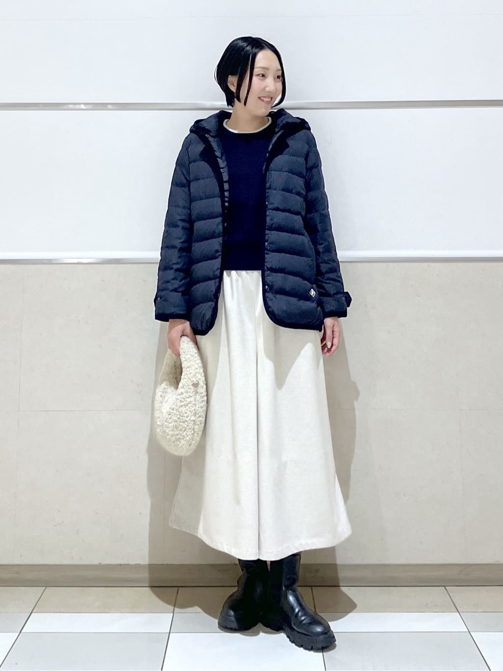 eriko さんの「Dessin｜【撥水・2WAY】ミュラーダウンコートミドル丈」を使ったコーディネート