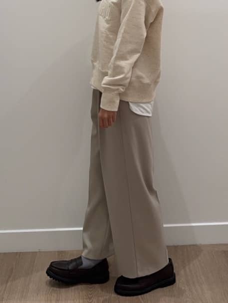 NOZOMIさんの「Dessin｜【選べる首元デザイン/洗える】クルーネックロングTシャツ」を使ったコーディネート