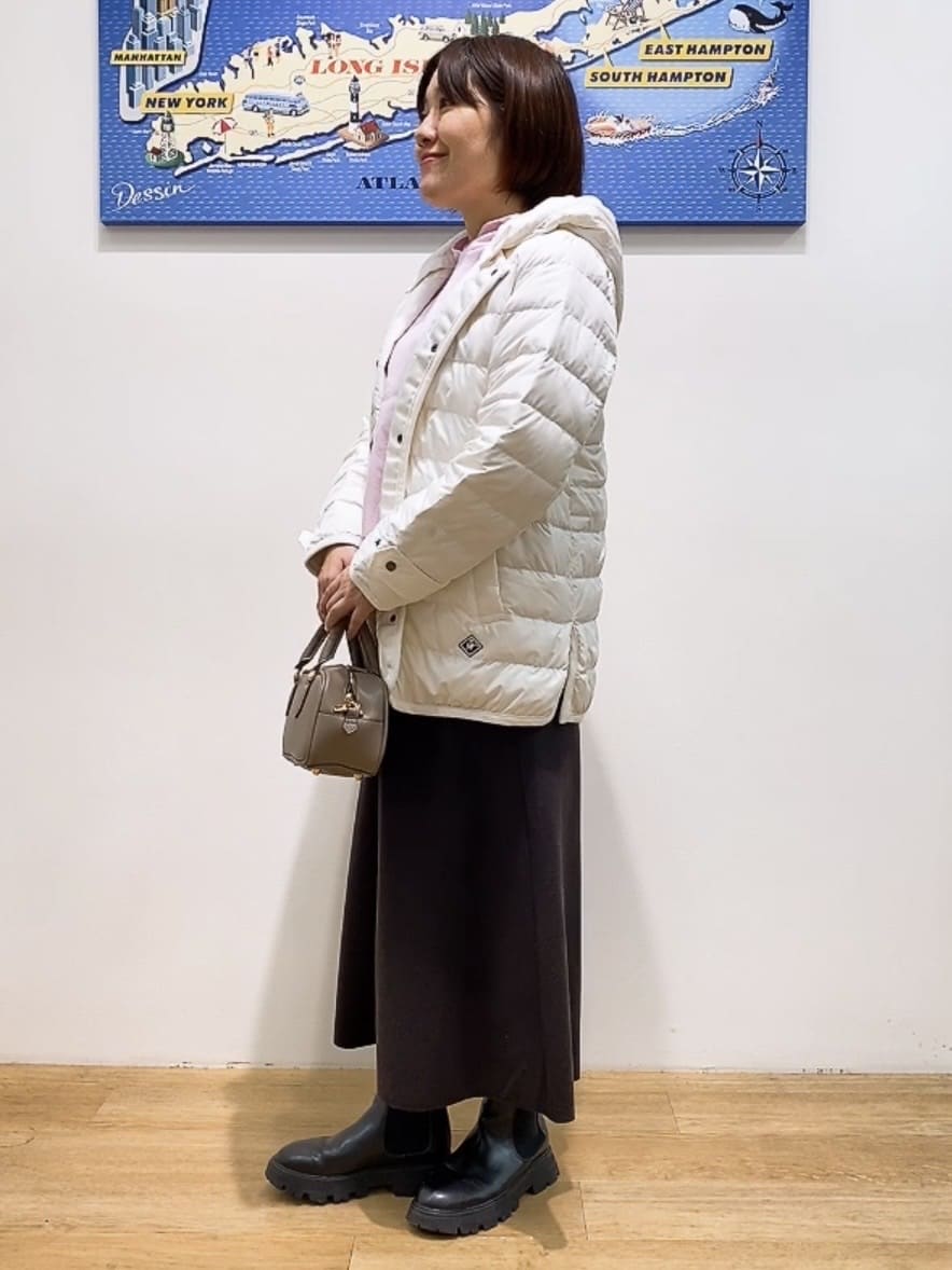 Hamaさんの「Dessin｜【撥水・2WAY】ミュラーダウンコートミドル丈」を使ったコーディネート