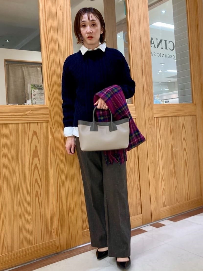 ゆうさんの「UNTITLED｜【洗える】スポンディッシュ ケーブル柄ニット」を使ったコーディネート