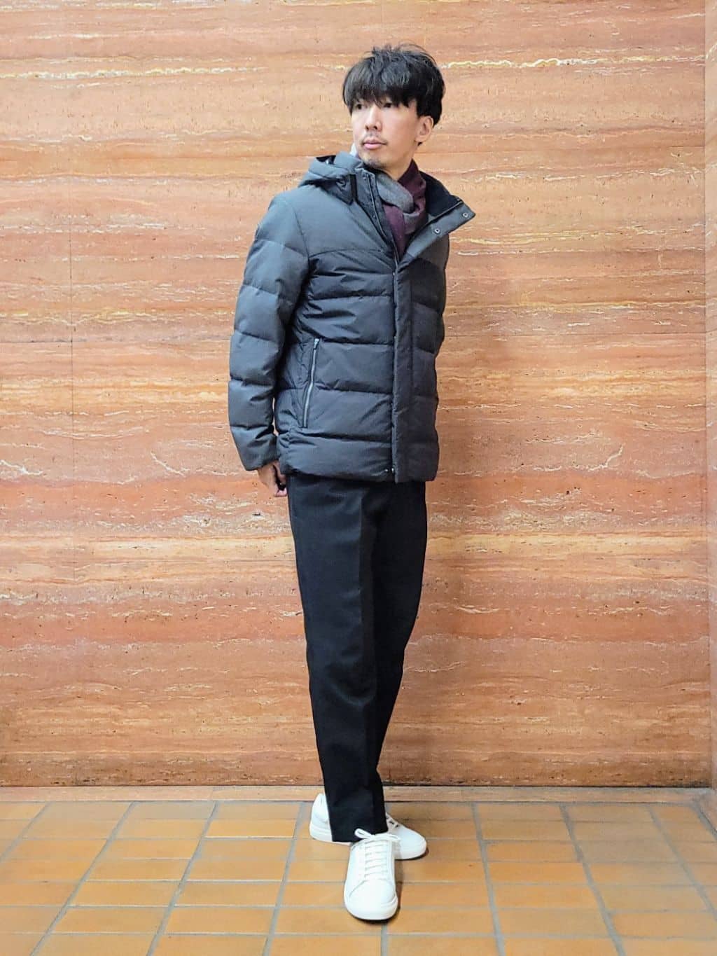 piroyaさんの「TAKEO KIKUCHI｜カラーコンビ ダウンブルゾン」を使ったコーディネート