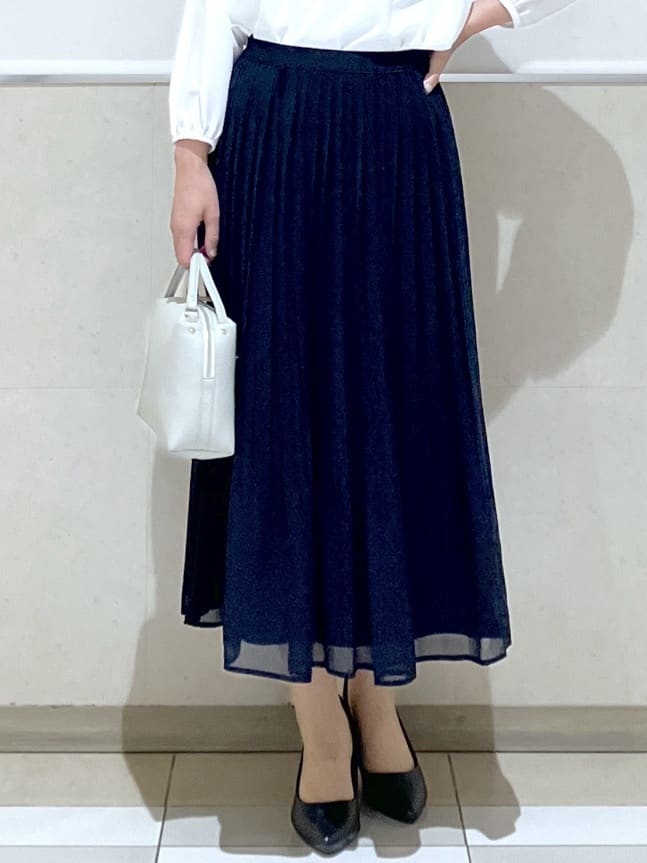 eriko さんの「Dessin｜【洗える】ジョーゼットブラウス」を使ったコーディネート
