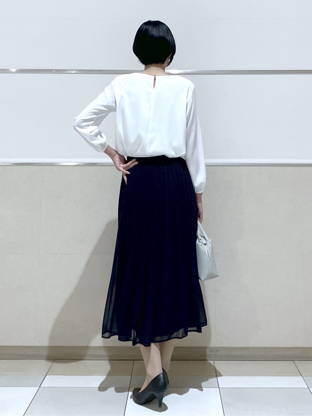 eriko さんの「Dessin｜【洗える】ジョーゼットブラウス」を使ったコーディネート