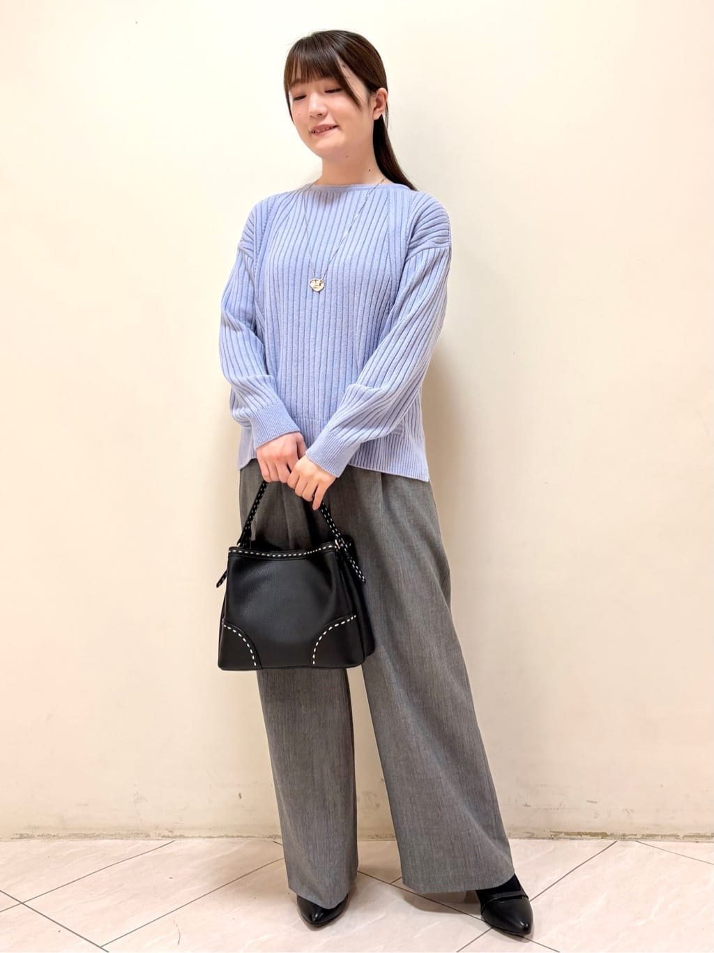 mikiさんの「Reflect｜【ゆったり着られる◎】ワイドリブニットプルオーバー」を使ったコーディネート