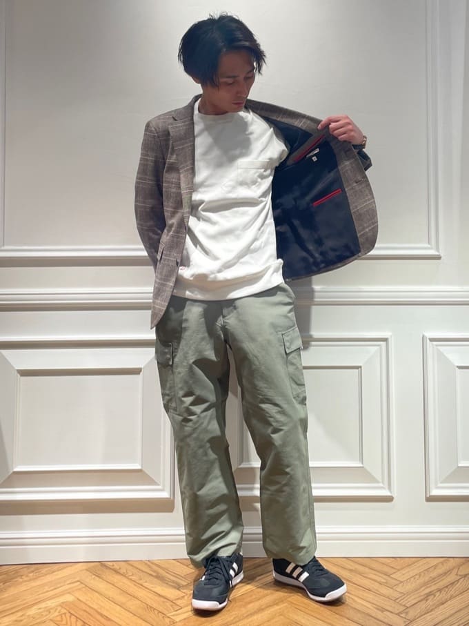 橋本さんの「DRESSTERIOR｜エクスクルーシブフライスロングTシャツ」を使ったコーディネート