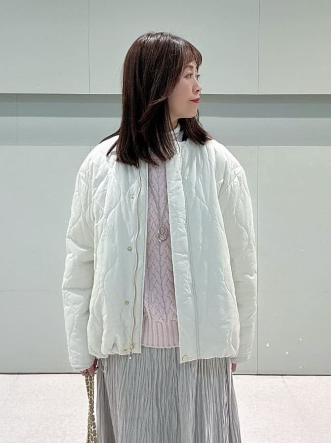 makiさんの「UNTITLED｜【洗える】スポンディッシュ ケーブル柄ニット」を使ったコーディネート