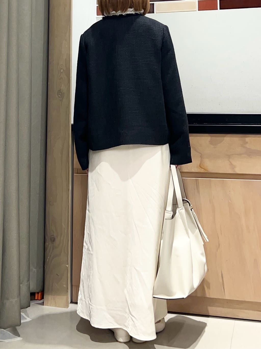 かのさんの「THE SHOP TK｜【通勤・セレモニー】ツイードノーカラージャケット」を使ったコーディネート