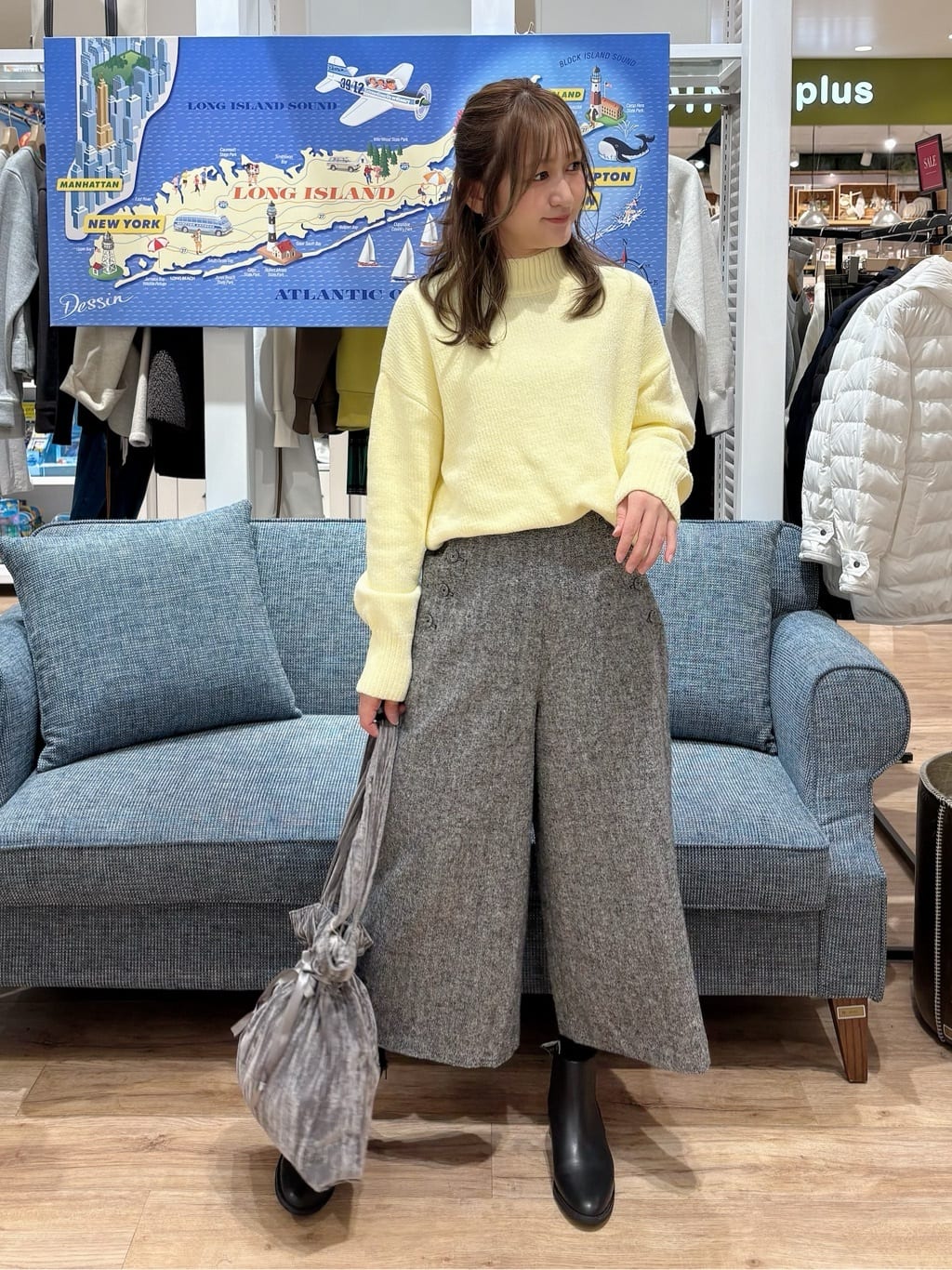 yuinaさんの「Dessin｜【撥水・2WAY】ミュラーダウンコートミドル丈」を使ったコーディネート