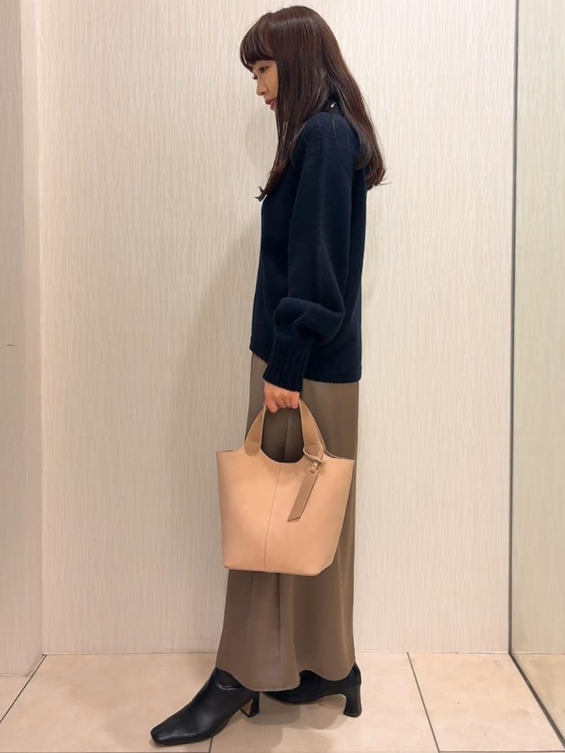 SAHOさんの「UNTITLED｜【洗える】スポンディッシュ ボトルネックニット」を使ったコーディネート