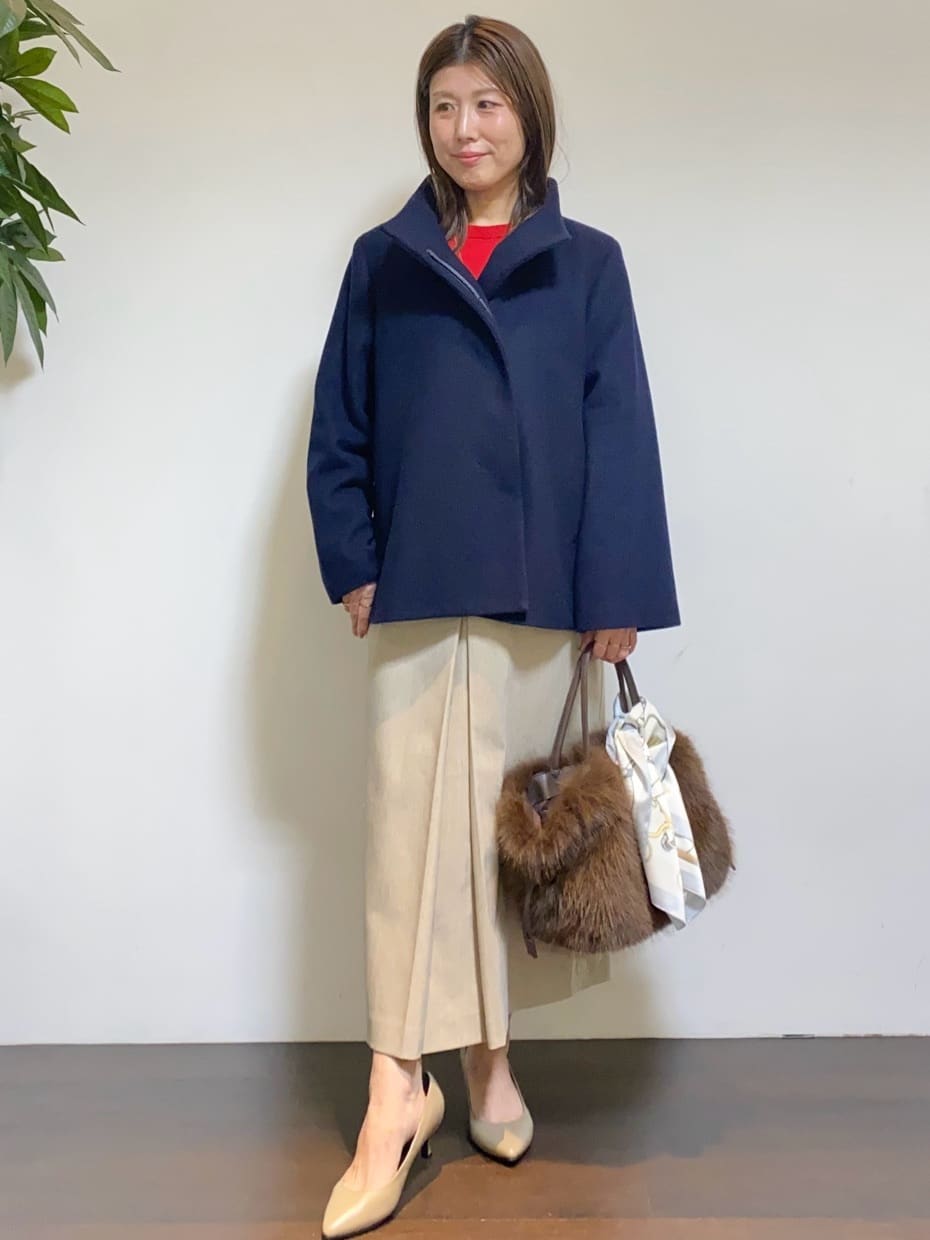 tomoさんの「UNTITLED｜【着回しが効く／オンオフアウター】ウールショートコート」を使ったコーディネート
