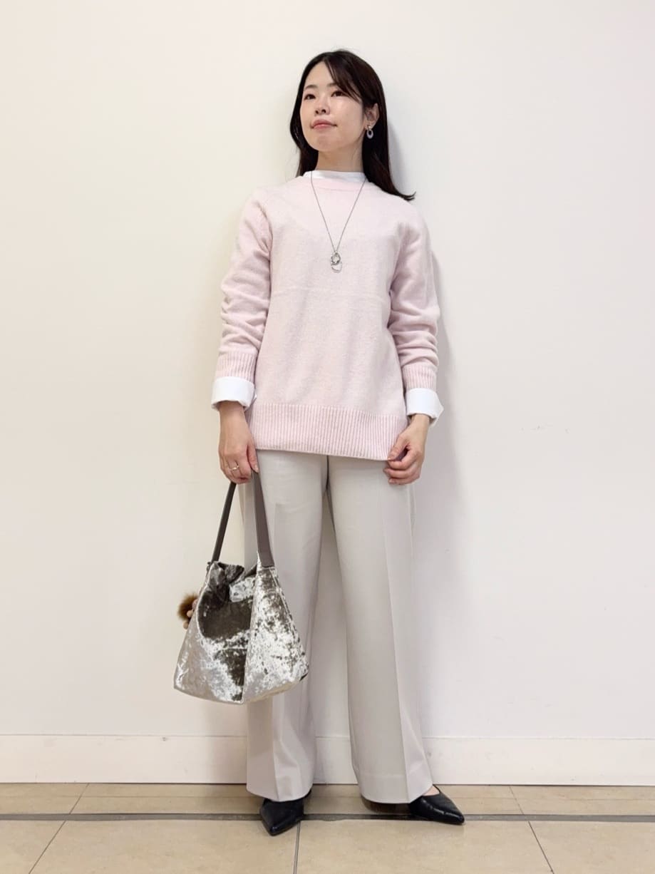 asamiさんの「UNTITLED｜【重ね着もおすすめ/洗える】ウールカシミヤ クルーネックニット」を使ったコーディネート