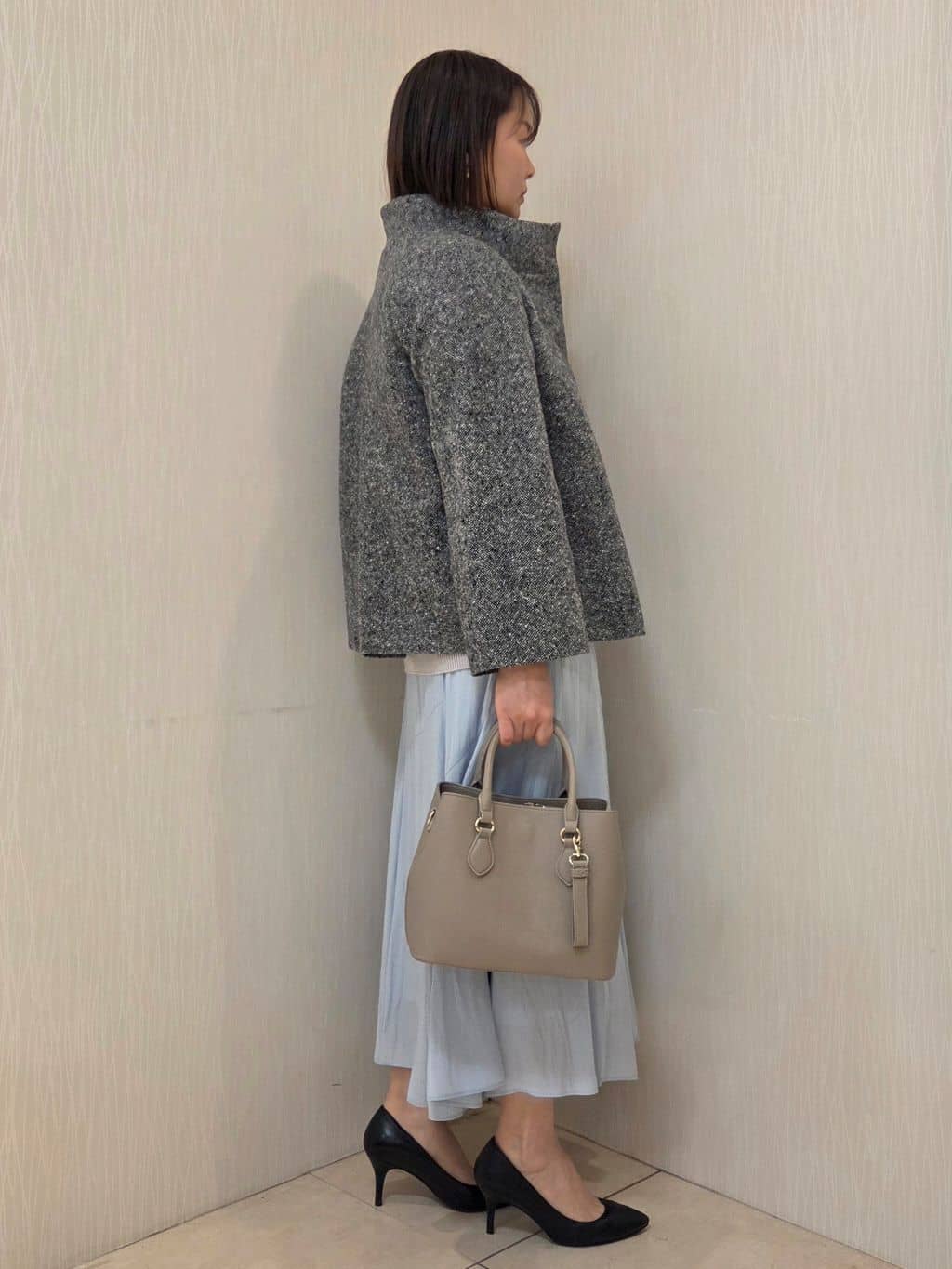 naokoさんの「UNTITLED｜【スタンドカラー/オンオフ使える】クラシカルツイードコート」を使ったコーディネート