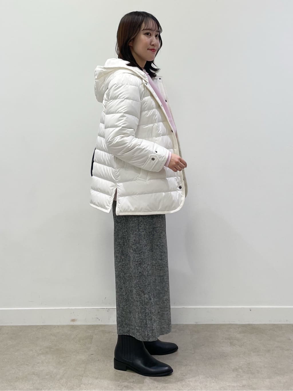 yukariさんの「Dessin｜【撥水・2WAY】ミュラーダウンコートミドル丈」を使ったコーディネート