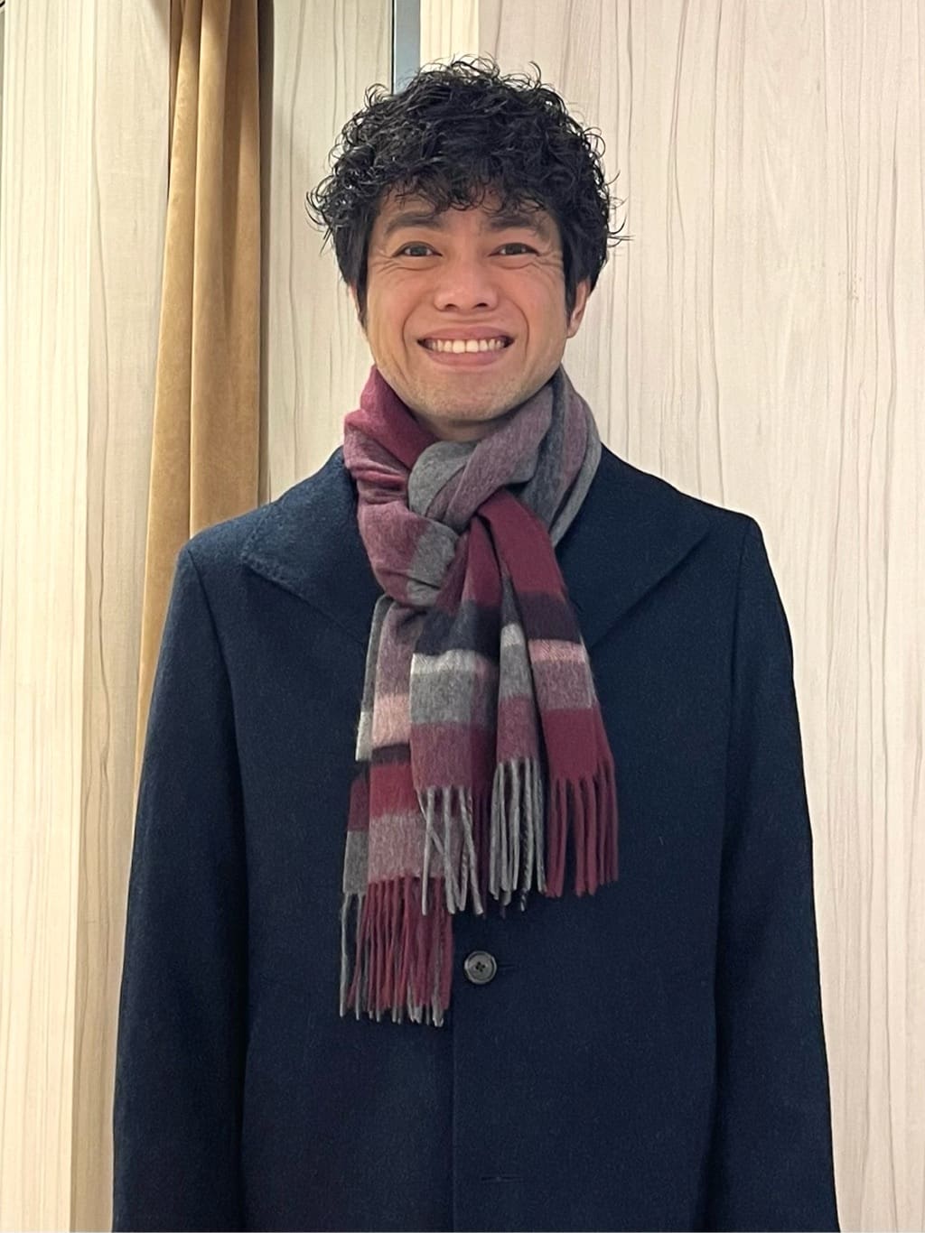 URAさんの「TAKEO KIKUCHI｜【ウールカシミヤブレンド】ビーバー調 スタンドカラー コート」を使ったコーディネート