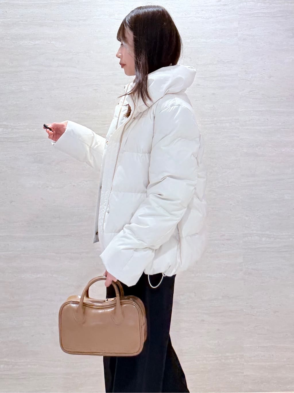 Hinaさんの「OPAQUE.CLIP｜撥水ショートダウン【防風／抗菌防臭／洗濯機洗い可】《SS～LL》」を使ったコーディネート