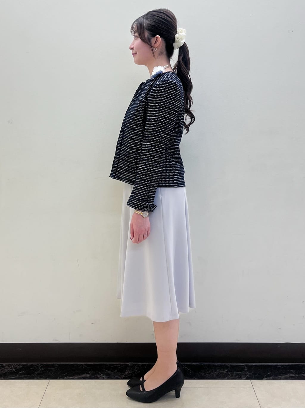 mikikoさんの「Reflect｜【SS-4Lサイズ／フォーマル／セットアップ可】ツイードジャケット」を使ったコーディネート
