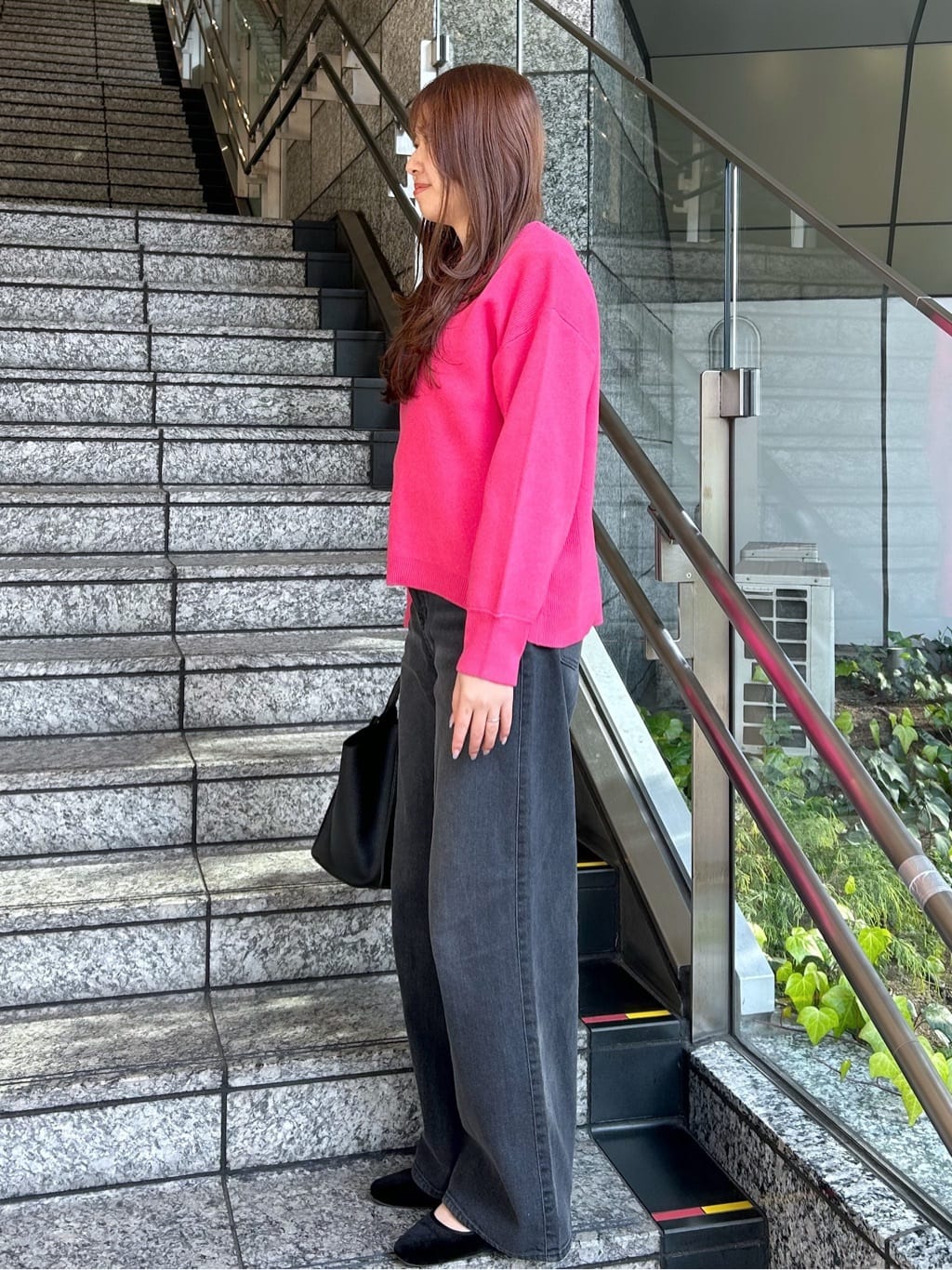 Risaさんの「OPAQUE.CLIP｜サイド編地切替ニットトップス／セットアップ対応【洗濯機OK】」を使ったコーディネート