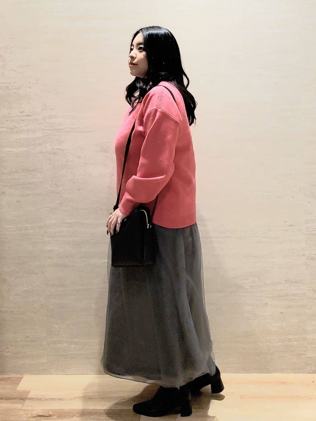 ちぃさんの「OPAQUE.CLIP｜サイド編地切替ニットトップス／セットアップ対応【洗濯機OK】」を使ったコーディネート