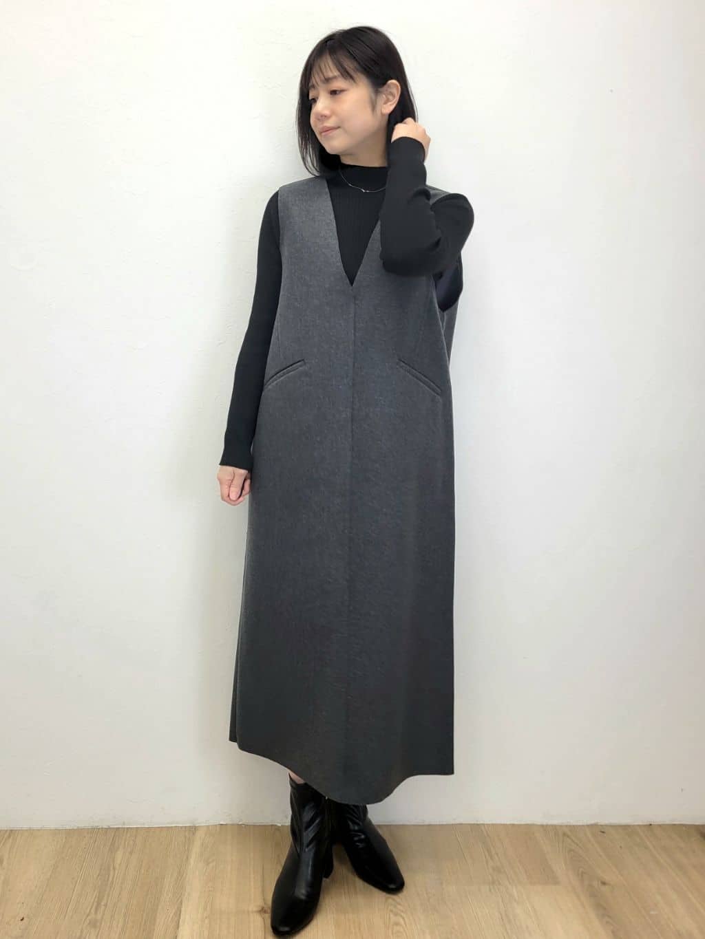 LISAさんの「OPAQUE.CLIP｜撥水ショートダウン【防風／抗菌防臭／洗濯機洗い可】《SS～LL》」を使ったコーディネート
