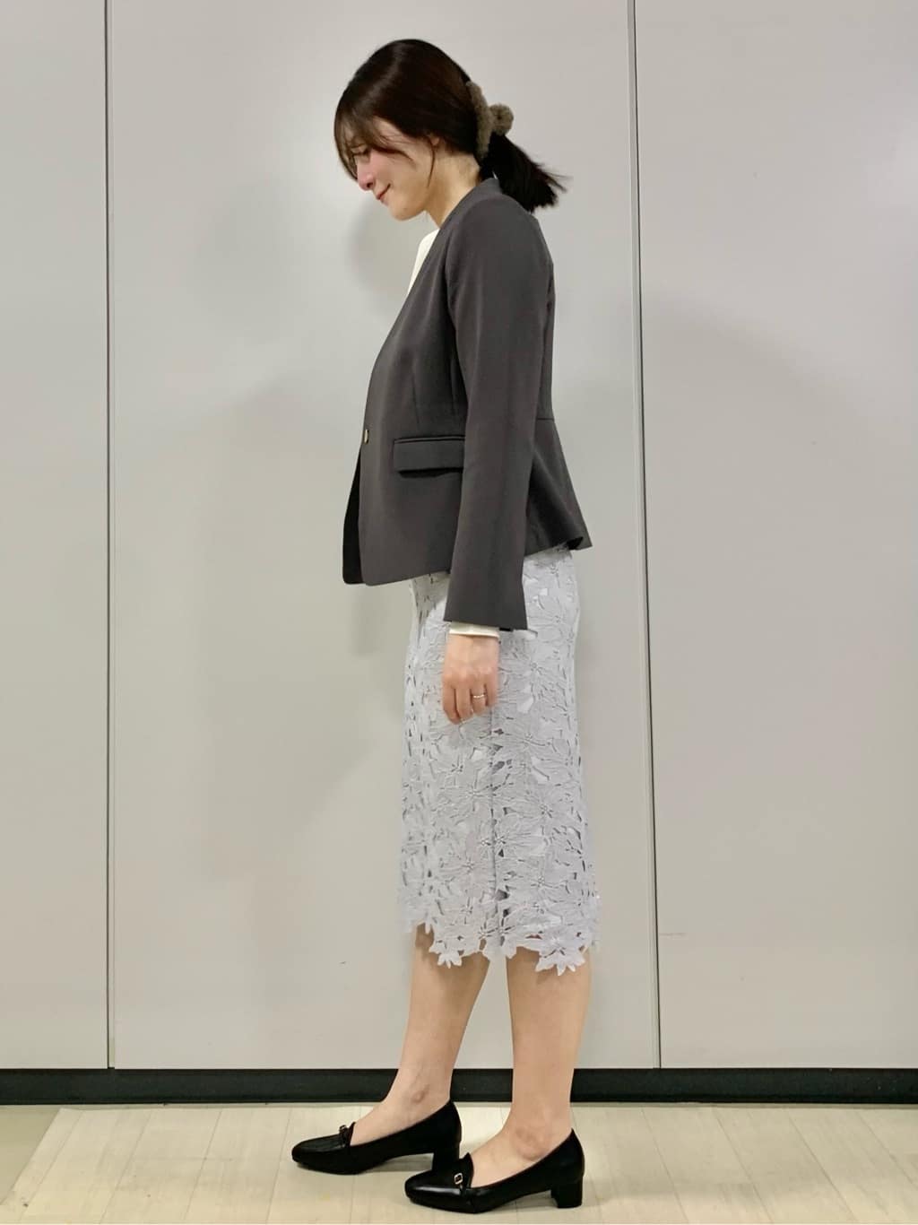 kasumiさんの「index｜ストレッチノーカラージャケット／セットアップ対応【洗濯機OK／防シワ／イージーアイロン】」を使ったコーディネート