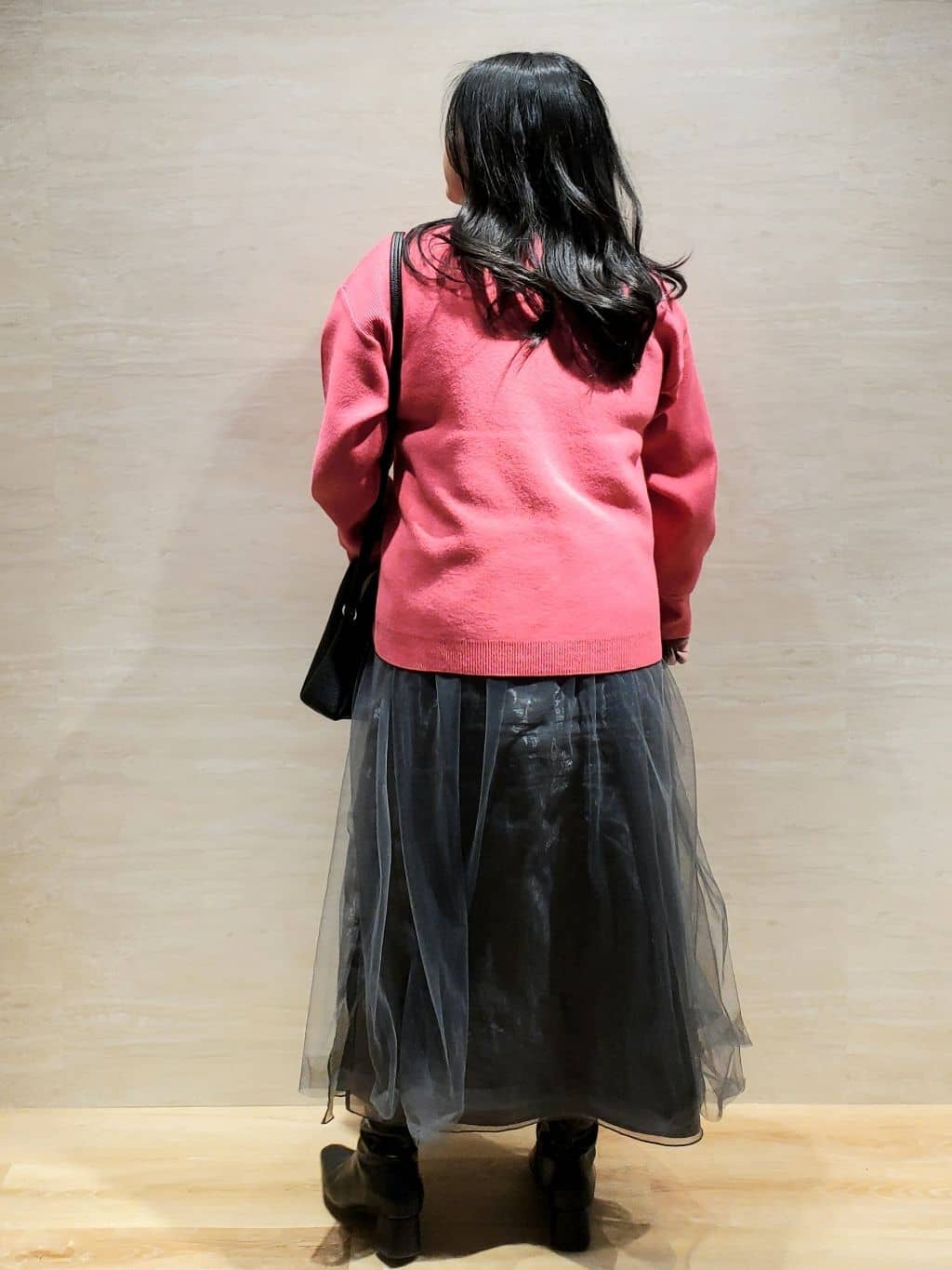 ちぃさんの「OPAQUE.CLIP｜サイド編地切替ニットトップス／セットアップ対応【洗濯機OK】」を使ったコーディネート