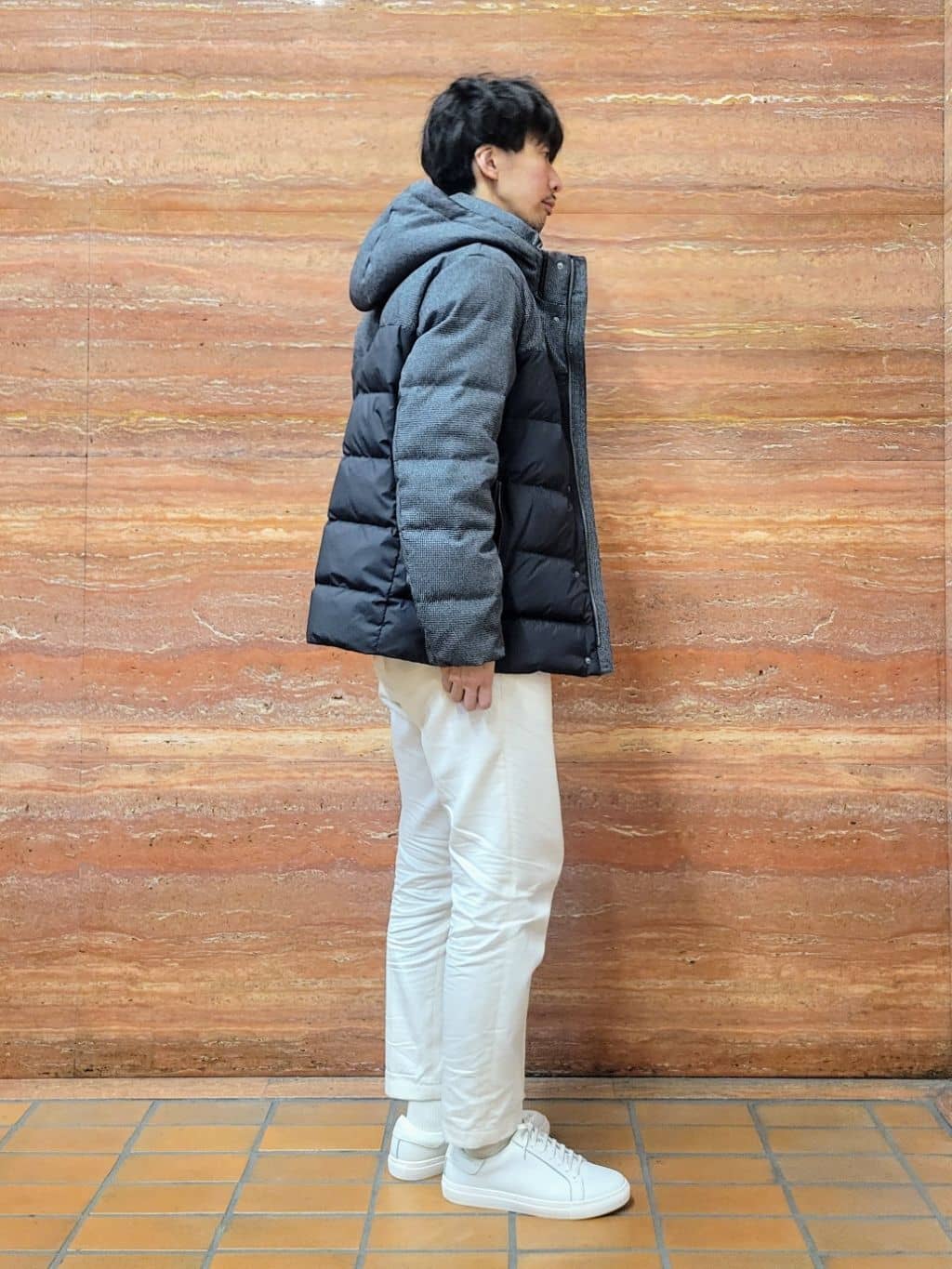 piroyaさんの「TAKEO KIKUCHI｜カラーコンビ ダウンブルゾン」を使ったコーディネート