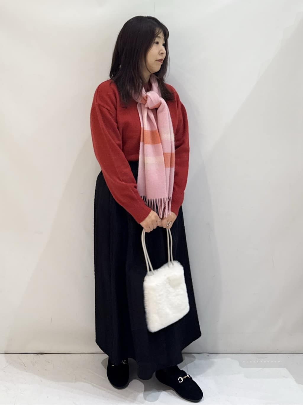 nakkoさんの「OPAQUE.CLIP｜ウール100％マフラー【12col／洗える】」を使ったコーディネート