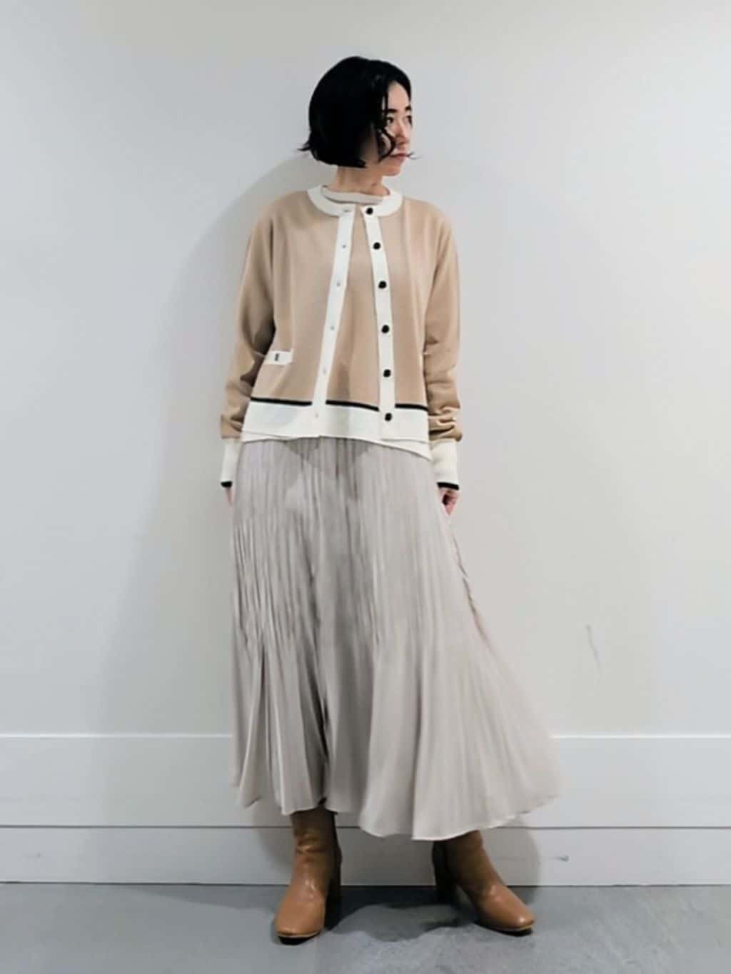 ミズタさんの「UNTITLED｜【アンサンブル可/洗える】ウールミラノリブニット」を使ったコーディネート
