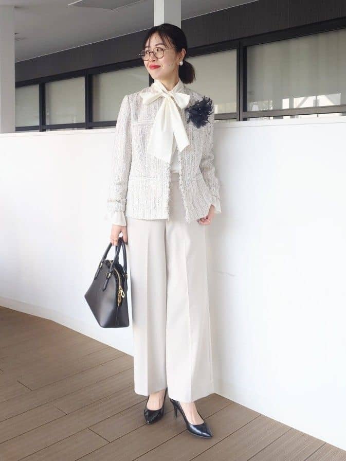 MUTSUKOさんの「UNTITLED｜【仕事着/スーツ】ファンシーツイード ジャケット」を使ったコーディネート