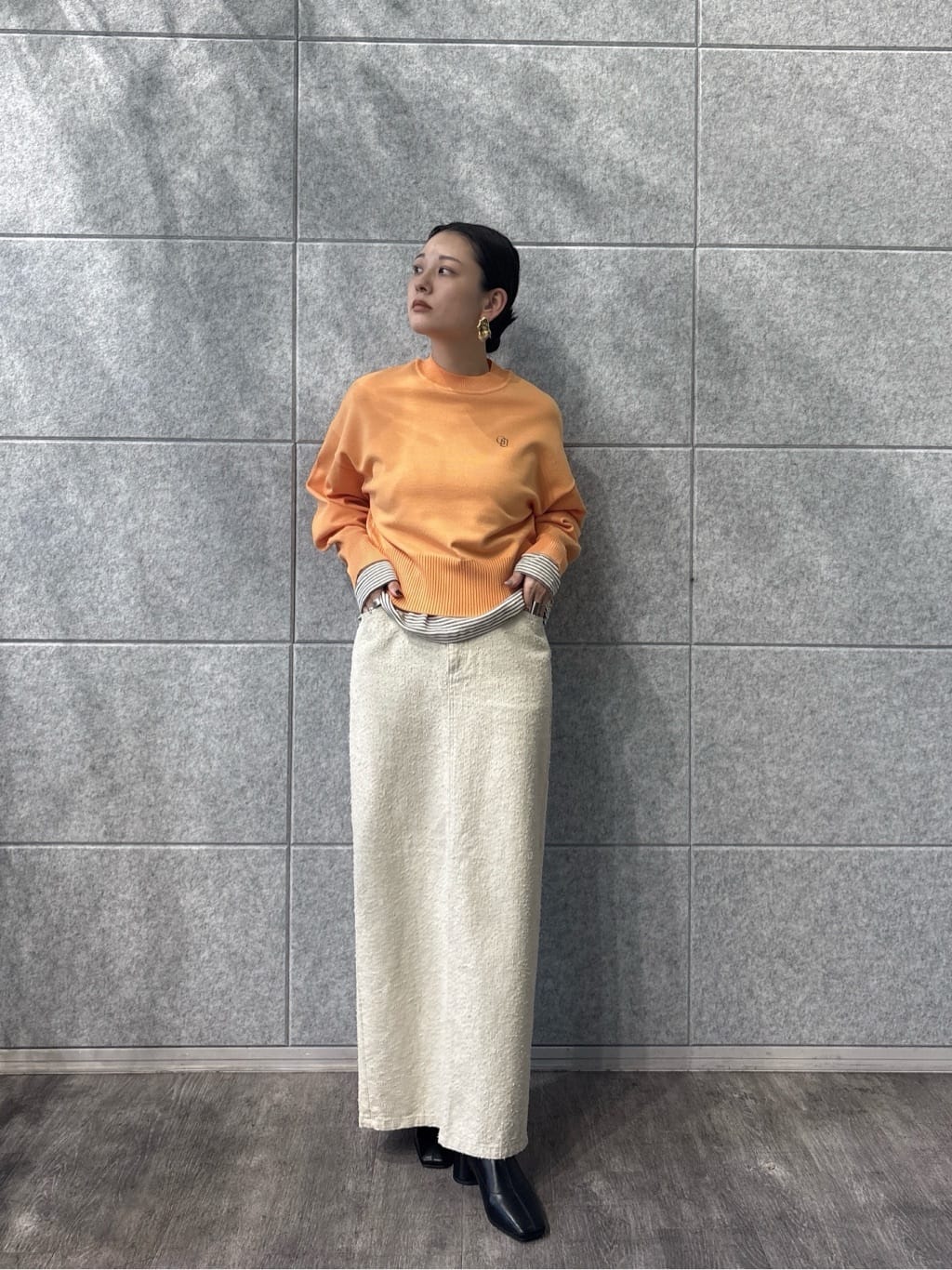 ayanoさんの「INDIVI｜Timeless｜フォルムロゴニット」を使ったコーディネート