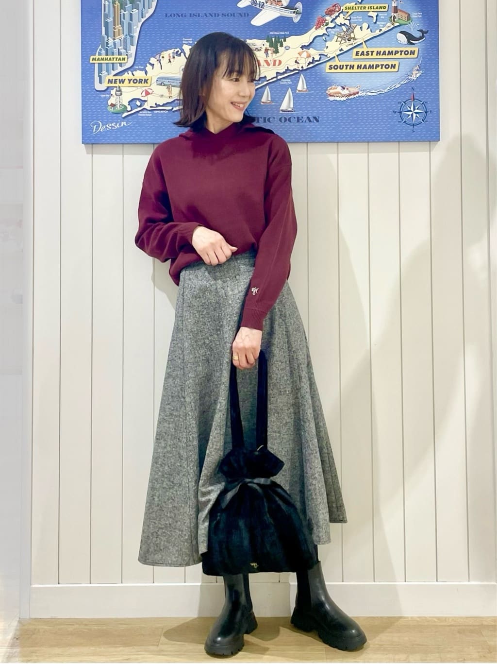 uwatokoさんの「Dessin｜【洗える／体型カバー】ちょうどいいニットパーカ」を使ったコーディネート
