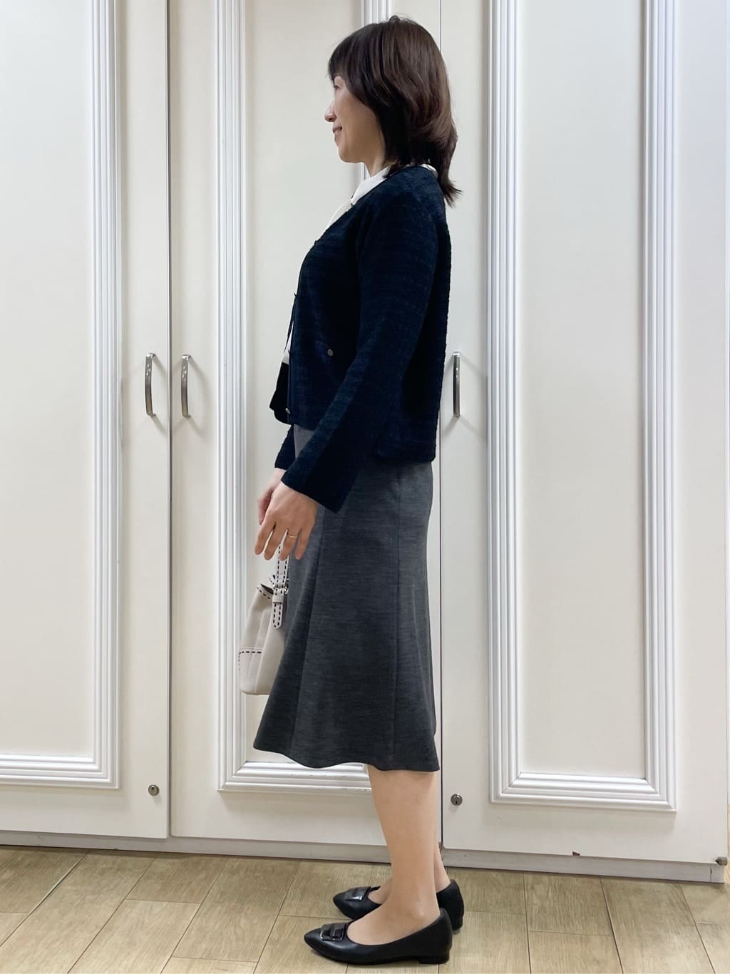 めいさんの「Reflect｜【ライトアウター／ゆったりシルエット／気軽な羽織に◎】ドライタッチカーディガン」を使ったコーディネート