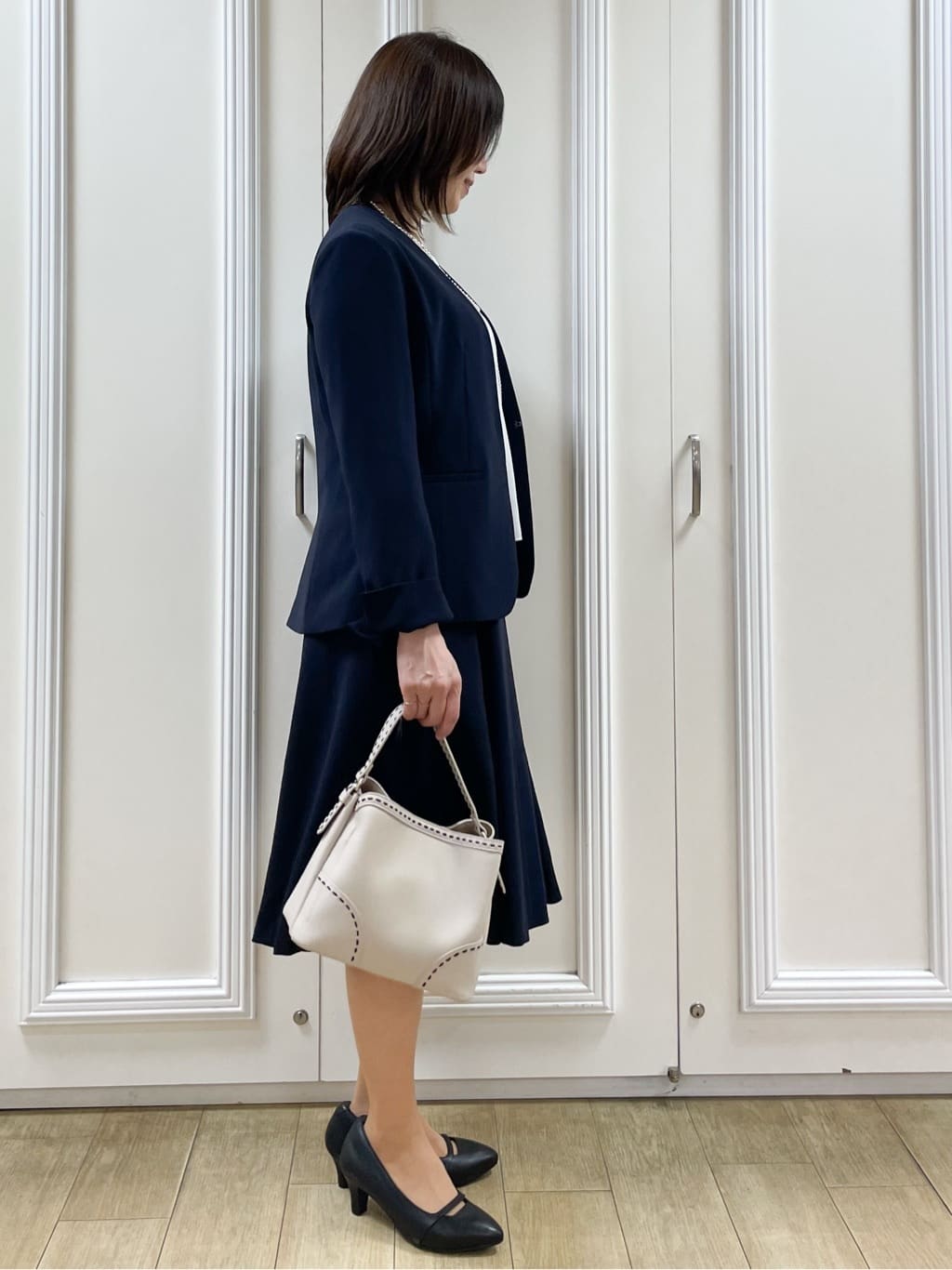 めいさんの「Reflect｜【SS-4Lサイズ】ピンタック&times;スカラレースブラウス」を使ったコーディネート