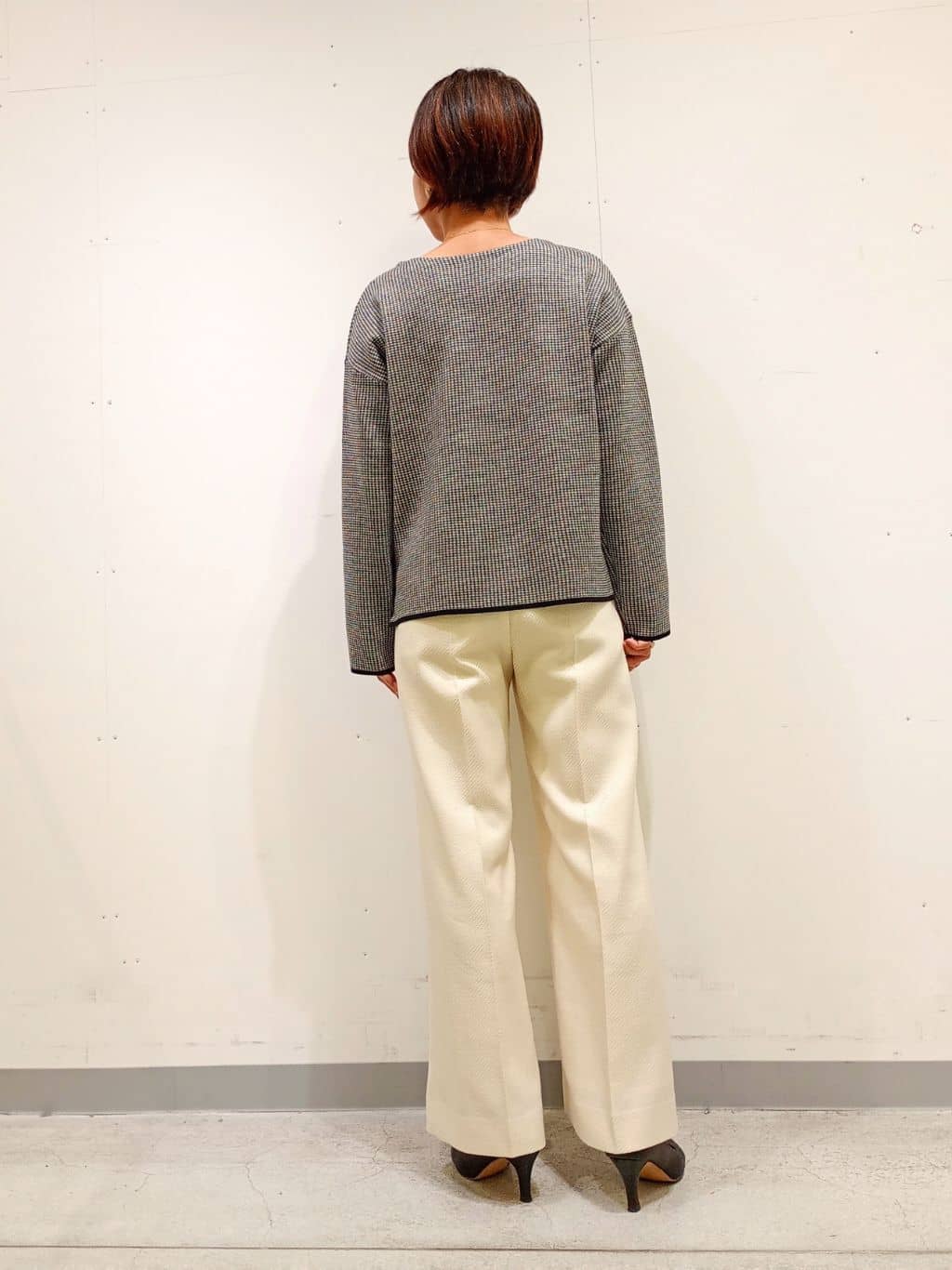 Kさんの「INDIVI｜【洗える／SETUP可能】ジャカードボートネックニット」を使ったコーディネート
