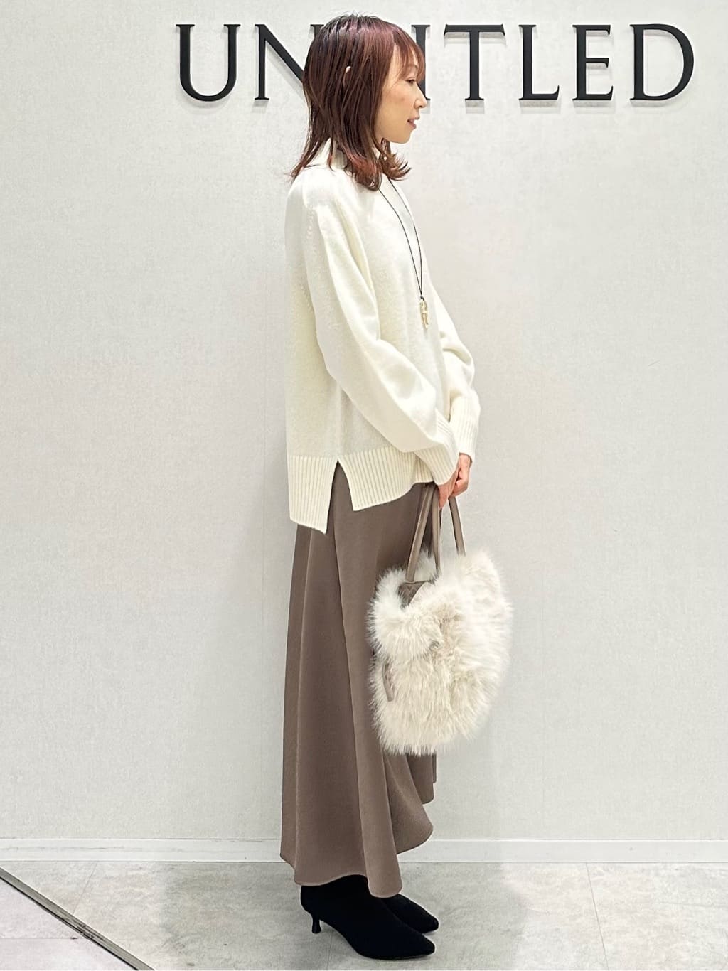 Miwaさんの「UNTITLED｜【8色展開/洗える】ウールカシミヤ ハイネックニット」を使ったコーディネート
