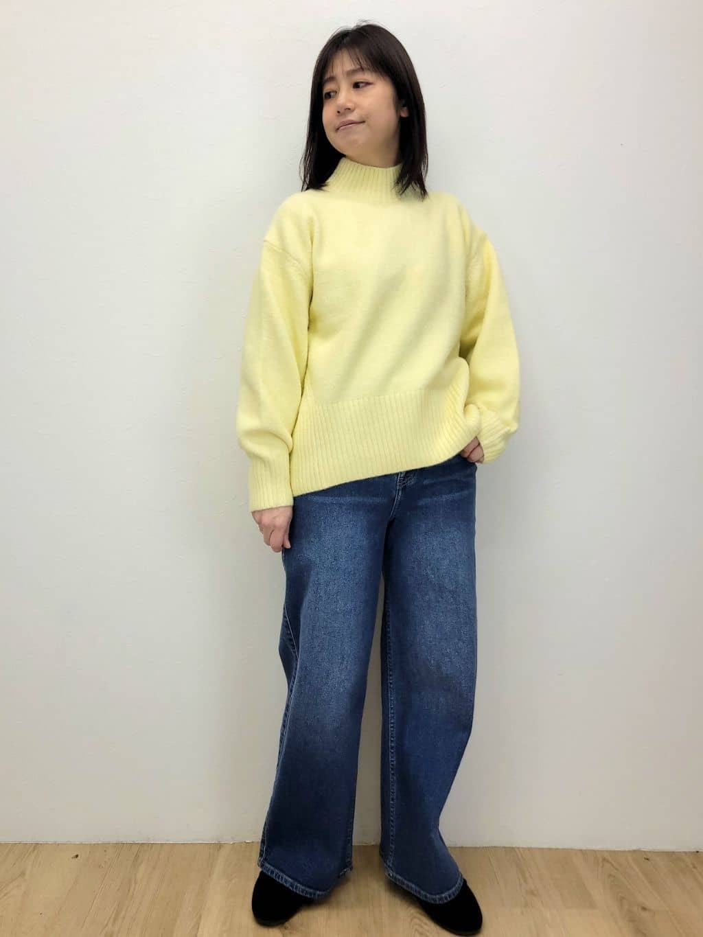 LISAさんの「OPAQUE.CLIP｜ふわふわハイネックニット【洗濯機OK】」を使ったコーディネート