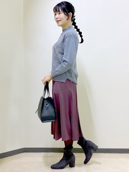  beni_gingerさんの「Reflect｜アーガイル柄ハイネックニット」を使ったコーディネート