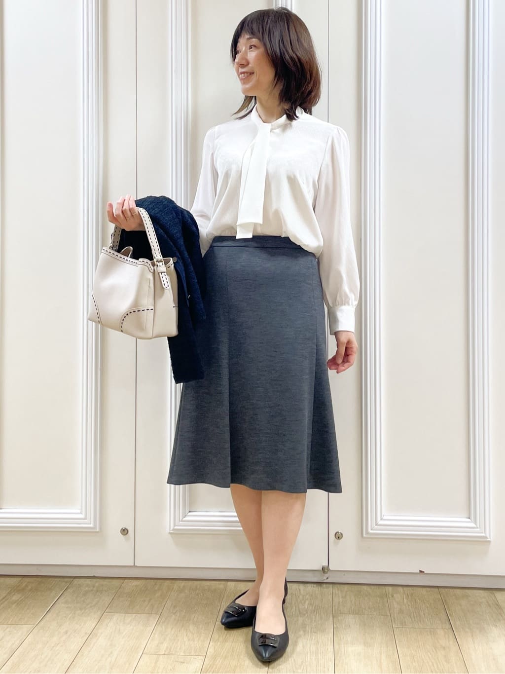 めいさんの「Reflect｜【ライトアウター／ゆったりシルエット／気軽な羽織に◎】ドライタッチカーディガン」を使ったコーディネート