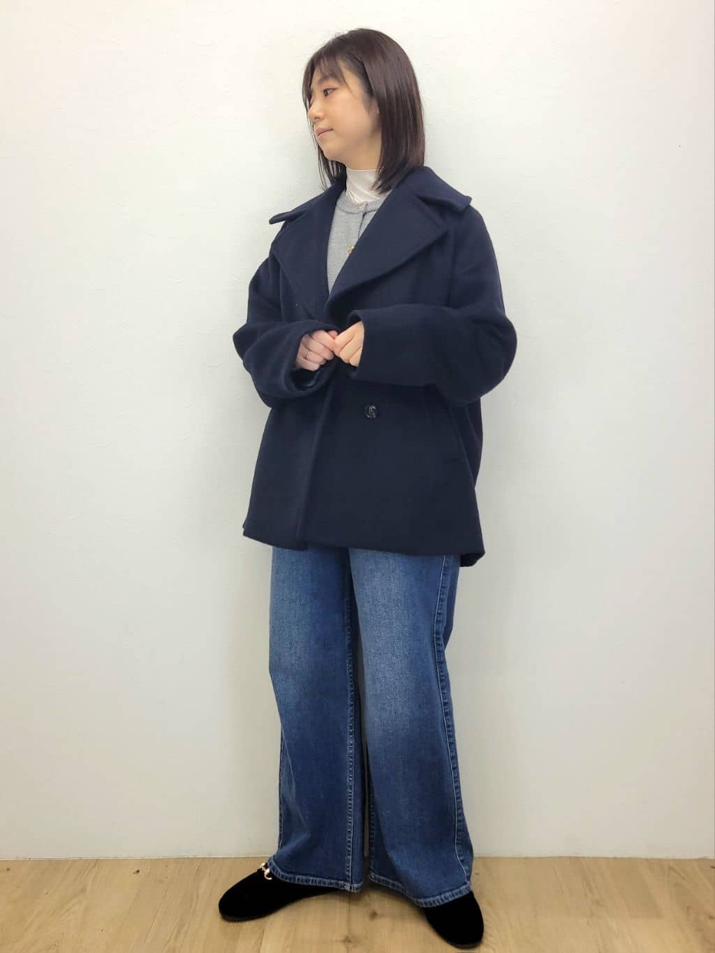 LISAさんの「OPAQUE.CLIP｜カシミヤブレンドウールミドルピーコート」を使ったコーディネート
