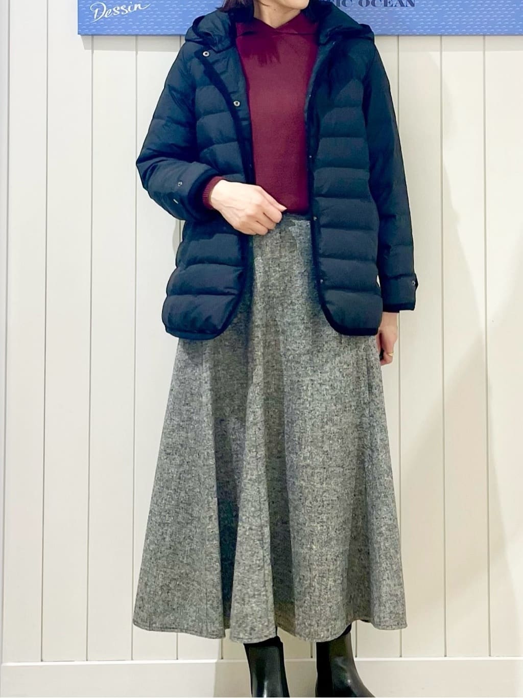 uwatokoさんの「Dessin｜【洗える／体型カバー】ちょうどいいニットパーカ」を使ったコーディネート